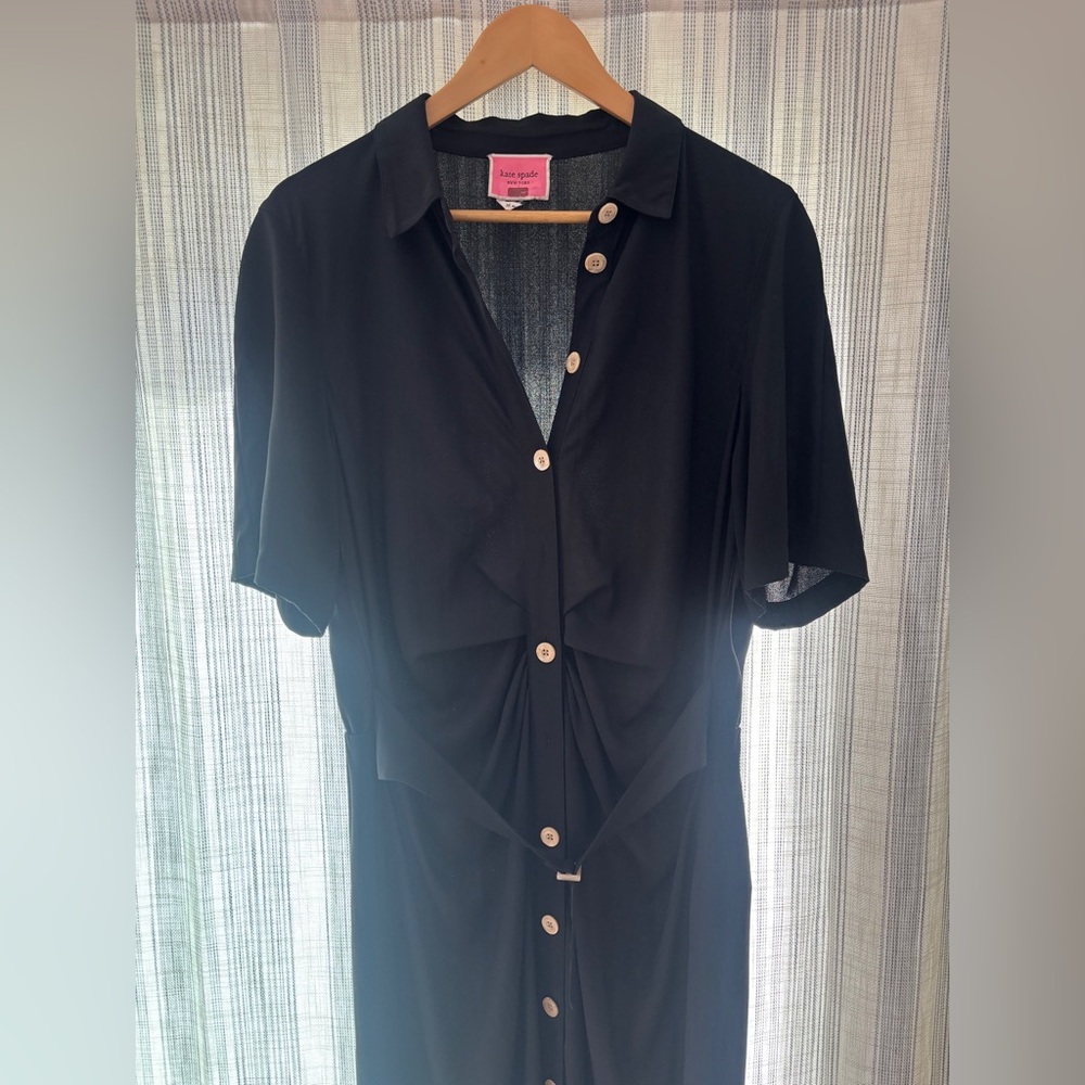 Kate Spade NY Mainline Ruched-Front Shirt Dress - Picture 5 of 7
